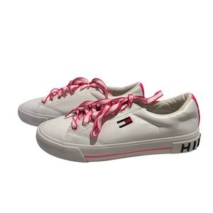 Tommy Hilfiger sneakers shoes white pink womens 7.5